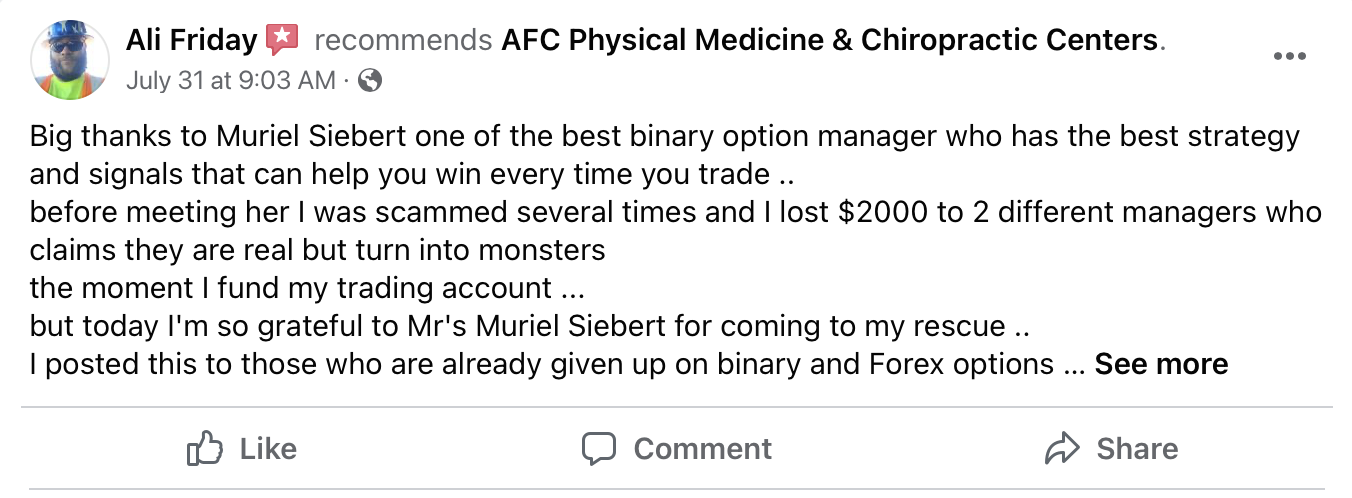 AFC additional Facebook reviews from past patients