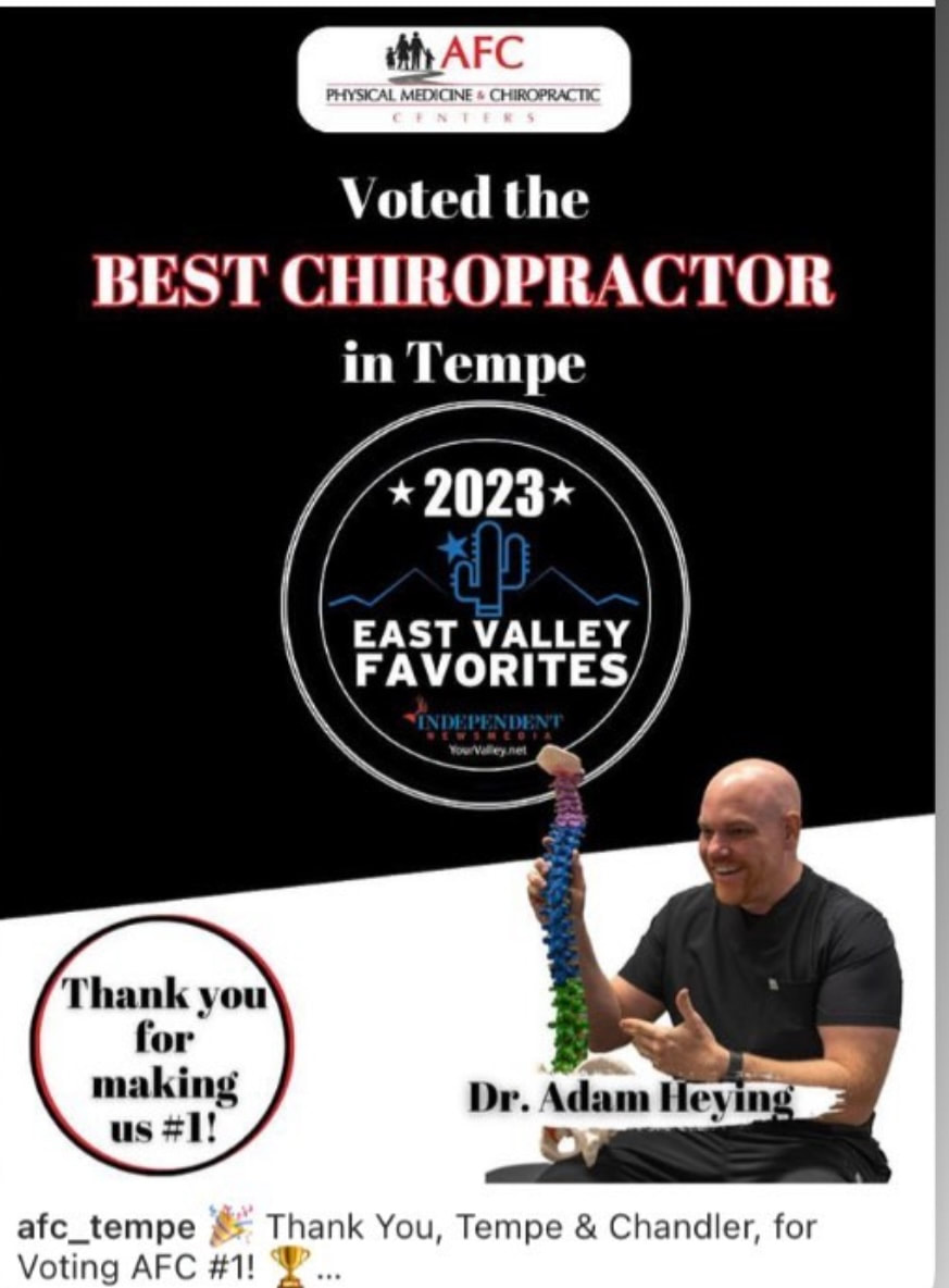 AFC Physical Medicine & Chiropractic Tempe voted Best chiropractor in Tempe 