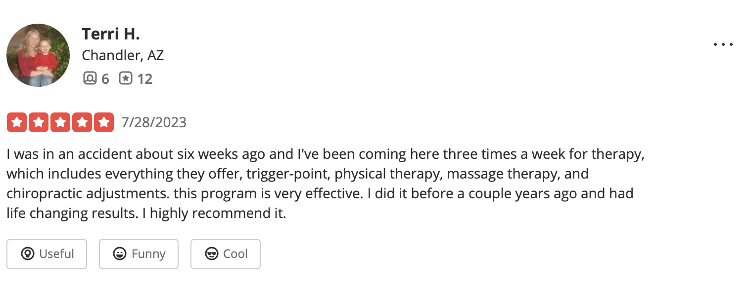 Yelp reviews of AFC Chiro and Med